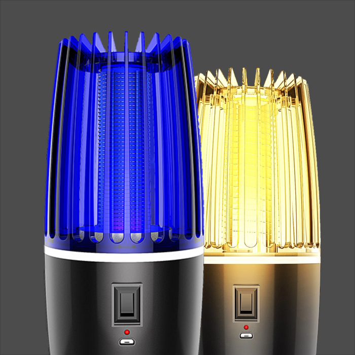 Vliegenlamp met 4000mAh batterij -- UV + Warm Wit Licht -- Insectenlamp -- Muggenlamp -- Vliegenvanger